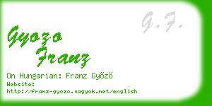 gyozo franz business card