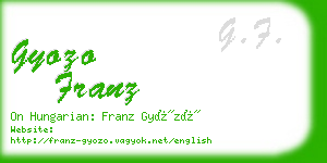 gyozo franz business card